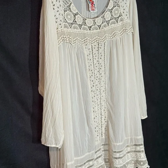 Johnny Was Elegant White Lace Women's Top/Dress - Picture 3 of 9